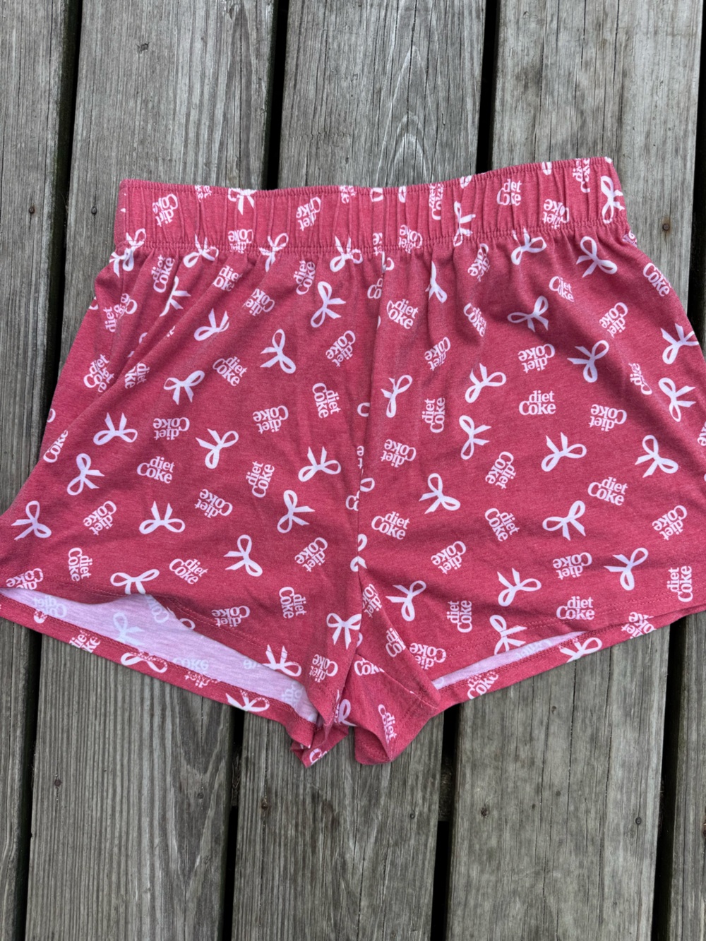 Diet Coke Bow Sleep Shorts NWOT